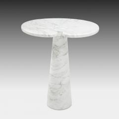 Angelo Mangiarotti Rare Pair of Eros Carrara Tall Marble Side Tables by Angelo Mangiarotti - 3250152