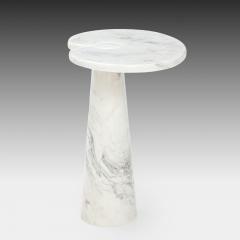 Angelo Mangiarotti Rare Pair of Eros Carrara Tall Marble Side Tables by Angelo Mangiarotti - 3250160