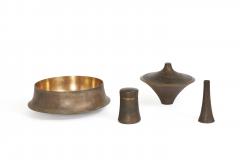 Angelo Mangiarotti Rare set of bronze objects - 1125147