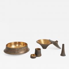 Angelo Mangiarotti Rare set of bronze objects - 1125490