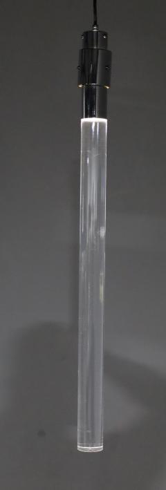 Angelo Mangiarotti Set of Four Angelo Mangiarotti Style Lucite and Metal Pendants - 4731455