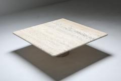 Angelo Mangiarotti Travertine Coffee Table by Angelo Mangiarotti 1970s - 1320460