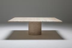 Angelo Mangiarotti Travertine Coffee Table by Angelo Mangiarotti 1970s - 1320466