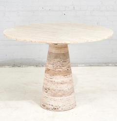 Angelo Mangiarotti Travertine Pedestal Dining Table 1970 - 2751150