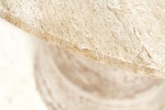 Angelo Mangiarotti Travertine Pedestal Dining Table 1970 - 2751154