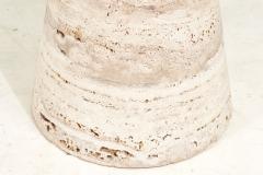 Angelo Mangiarotti Travertine Pedestal Dining Table 1970 - 2751155