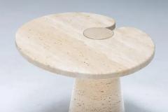 Angelo Mangiarotti Travertine Side Tables by Angelo Mangiarotti Italy 1970s - 3441406