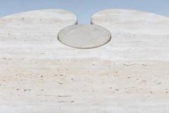 Angelo Mangiarotti Travertine Side Tables by Angelo Mangiarotti Italy 1970s - 3441407