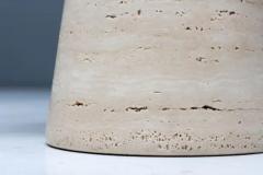 Angelo Mangiarotti Travertine Side Tables by Angelo Mangiarotti Italy 1970s - 3441435