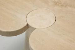 Angelo Mangiarotti Travertine Side Tables by Angelo Mangiarotti Italy 1970s - 3819984