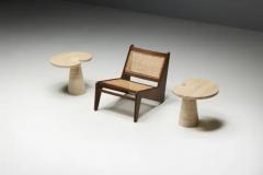 Angelo Mangiarotti Travertine Side Tables by Angelo Mangiarotti Italy 1970s - 3819994