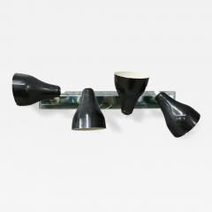 Angelo Ostuni Angelo Ostuni Wall Lamp Black MidCentury for Oluce in brass and glass 1960s - 1313963