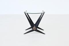 Angelo Ostuni Angelo Ostuni oval coffee table metal and glass Italy 1950 - 4148786