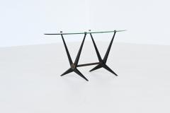 Angelo Ostuni Angelo Ostuni oval coffee table metal and glass Italy 1950 - 4148790