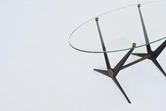 Angelo Ostuni Angelo Ostuni oval coffee table metal and glass Italy 1950 - 4148793