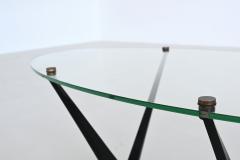 Angelo Ostuni Angelo Ostuni oval coffee table metal and glass Italy 1950 - 4148795