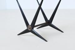 Angelo Ostuni Angelo Ostuni oval coffee table metal and glass Italy 1950 - 4148797