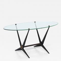 Angelo Ostuni Angelo Ostuni oval coffee table metal and glass Italy 1950 - 4151863