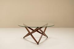 Angelo Ostuni Round Coffee Table with Star shaped Base by Angelo Ostuni Italy 1960s - 2947965