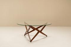 Angelo Ostuni Round Coffee Table with Star shaped Base by Angelo Ostuni Italy 1960s - 2947966