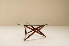 Angelo Ostuni Round Coffee Table with Star shaped Base by Angelo Ostuni Italy 1960s - 2947968