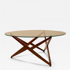 Angelo Ostuni Round Coffee Table with Star shaped Base by Angelo Ostuni Italy 1960s - 2962649