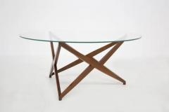 Angelo Ostuni Star Shaped Wood and Glass Coffee Table by Angelo Ostuni - 3642315