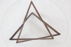 Angelo Ostuni Star Shaped Wood and Glass Coffee Table by Angelo Ostuni - 3642379