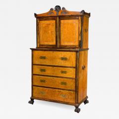 Anglo Chinese Amboyna and secretaire bookcase  - 836641