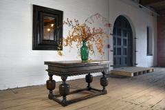 Anglo Dutch 17th Century Oak Draw Leaf Center or Dining Table - 888341