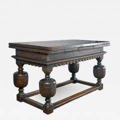 Anglo Dutch 17th Century Oak Draw Leaf Center or Dining Table - 889454