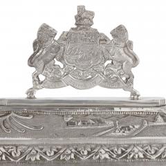 Anglo Indian Art Deco silver presentation casket - 1954704