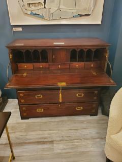 Anglo Indian Brass Inlaid Secretary Chest of Drawers - 3430946