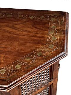 Anglo Indian Brass Inlaid Traveling Console Table - 4210340