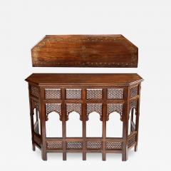 Anglo Indian Brass Inlaid Traveling Console Table - 4211604