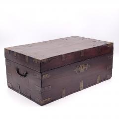 Anglo Indian Campaign Box with Brass Strapping circa 1870 - 2692248