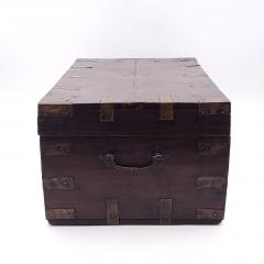 Anglo Indian Campaign Box with Brass Strapping circa 1870 - 2692251