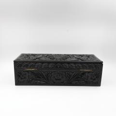 Anglo Indian Carved Ebony Glove Box Mid 19th Century - 4462238