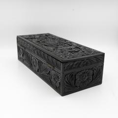 Anglo Indian Carved Ebony Glove Box Mid 19th Century - 4462239
