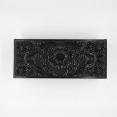 Anglo Indian Carved Ebony Glove Box Mid 19th Century - 4462243