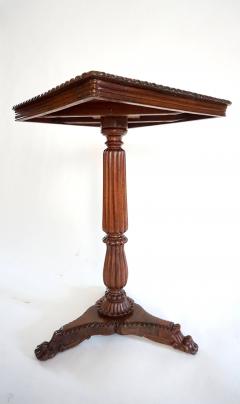 Anglo Indian Mahogany Tilt Top Pedestal Occasional Table or Stand - 2283511