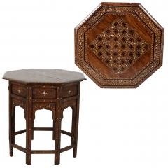 Anglo Indian Octagonal Inlaid Game Table Circa 1890 - 3468783