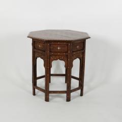 Anglo Indian Octagonal Inlaid Game Table Circa 1890 - 3468795