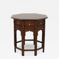 Anglo Indian Octagonal Inlaid Game Table Circa 1890 - 3475233