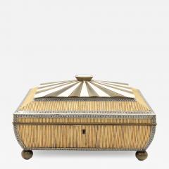 Anglo Indian Pagoda Shaped Porcupine Quill Box India Circa 1850 - 3995442