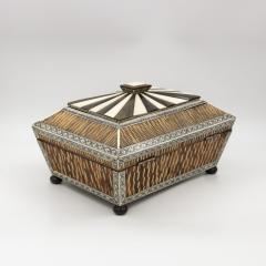 Anglo Indian Porcupine Quill Pagoda Form Box Circa 1850 - 3999561