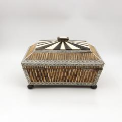 Anglo Indian Porcupine Quill Pagoda Form Box Circa 1850 - 3999563