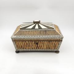 Anglo Indian Porcupine Quill Pagoda Form Box Circa 1850 - 3999564