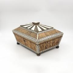 Anglo Indian Porcupine Quill Pagoda Form Box Circa 1850 - 3999565