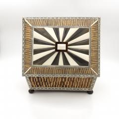 Anglo Indian Porcupine Quill Pagoda Form Box Circa 1850 - 3999566